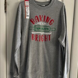 CELEBRATE IT BAKING  BRIGHT SWEATSHIRT SIZE M NWT